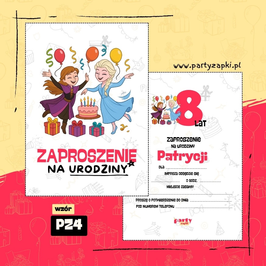 elsa kraina lodu zaproszenie na urodziny 05 pz4