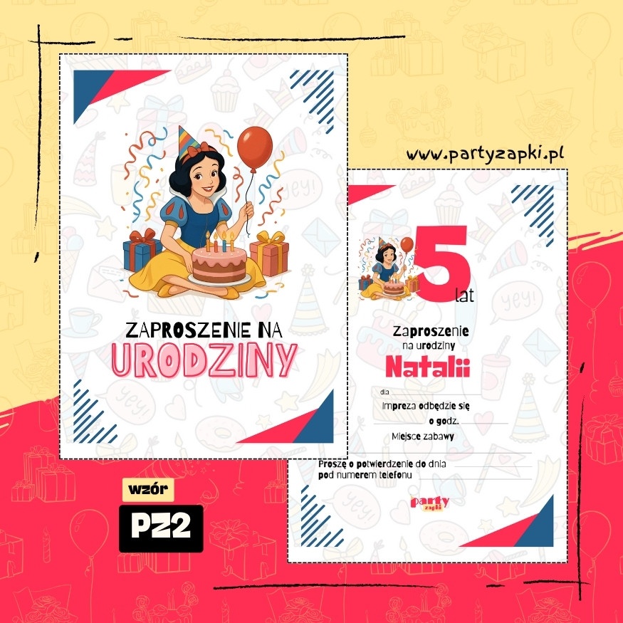 krolewna sniezka zaproszenie na urodziny 06 pz2