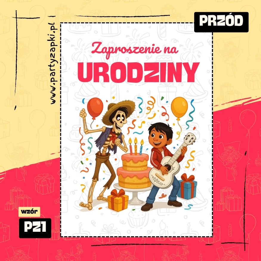 miguel coco zaproszenie na urodziny 01 pz1 przod