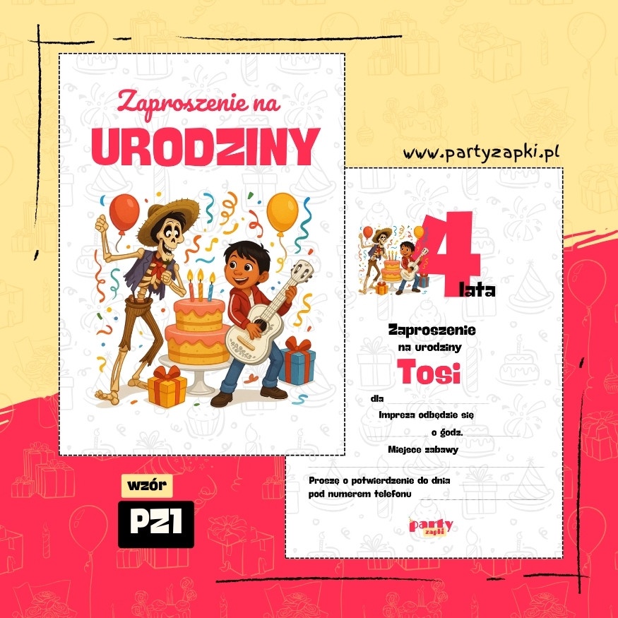 miguel coco zaproszenie na urodziny 01 pz1