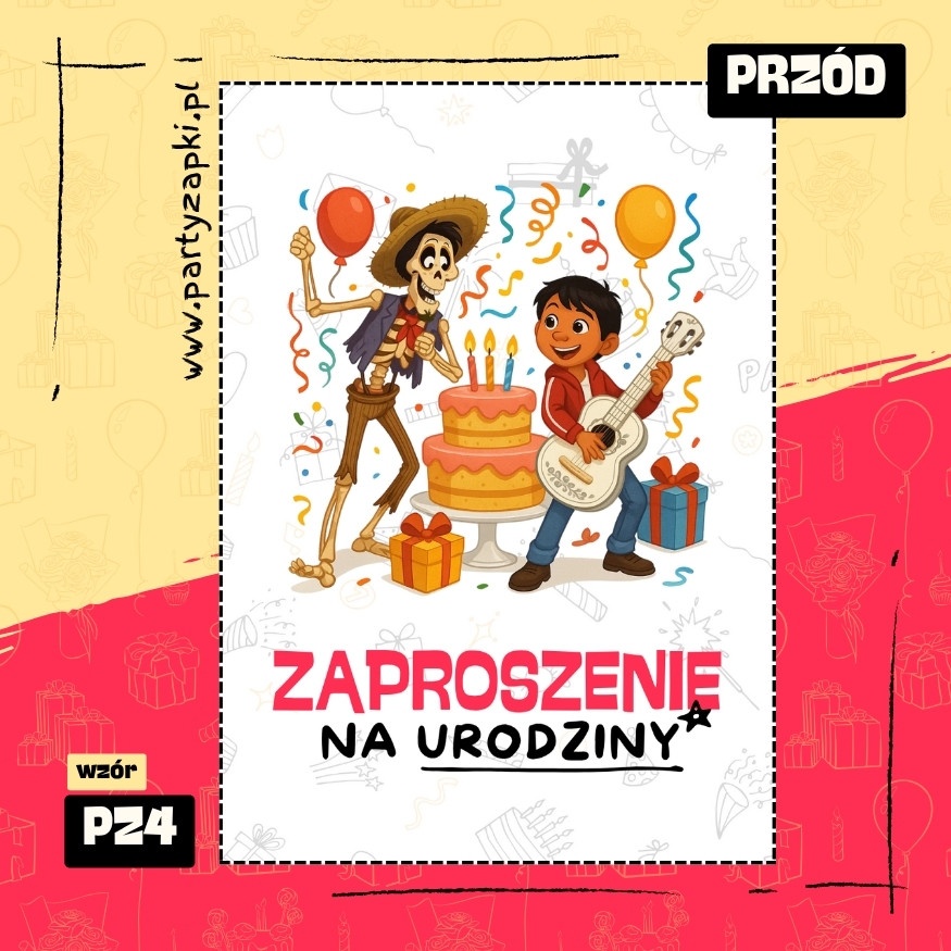 miguel coco zaproszenie na urodziny 01 pz4 przod