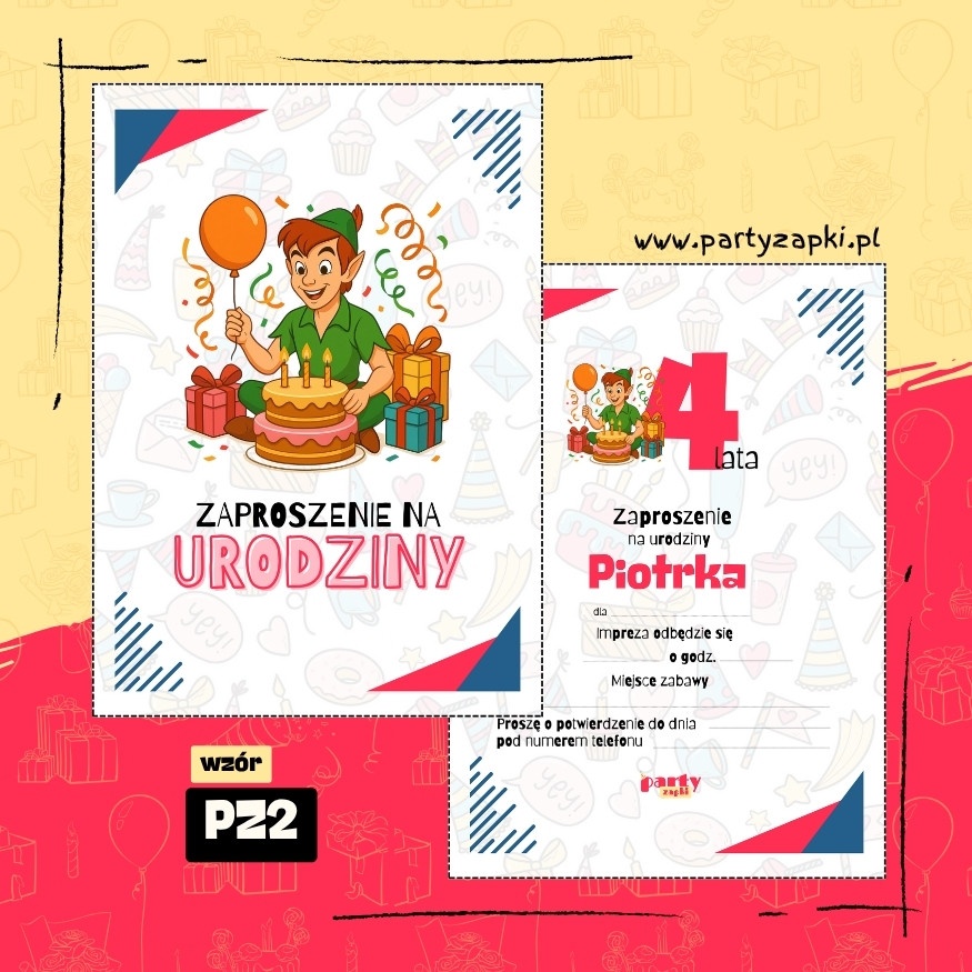 piotrus pan zaproszenie na urodziny 05 pz2