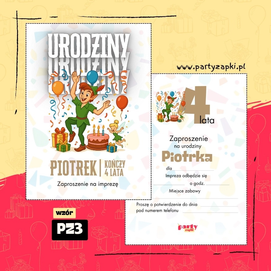 piotrus pan zaproszenie na urodziny 07 pz3