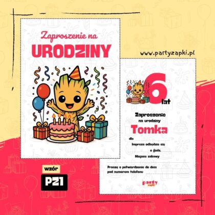 straznicy galaktyki zaproszenie na urodziny 01 pz1