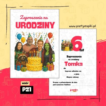 straznicy galaktyki zaproszenie na urodziny 02 pz1