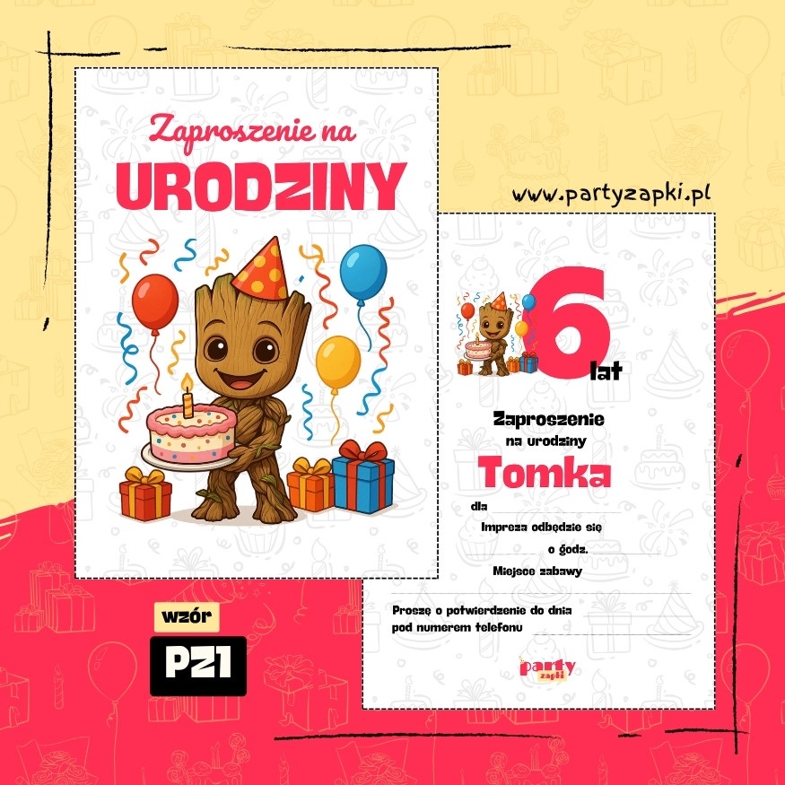 straznicy galaktyki zaproszenie na urodziny 04 pz1