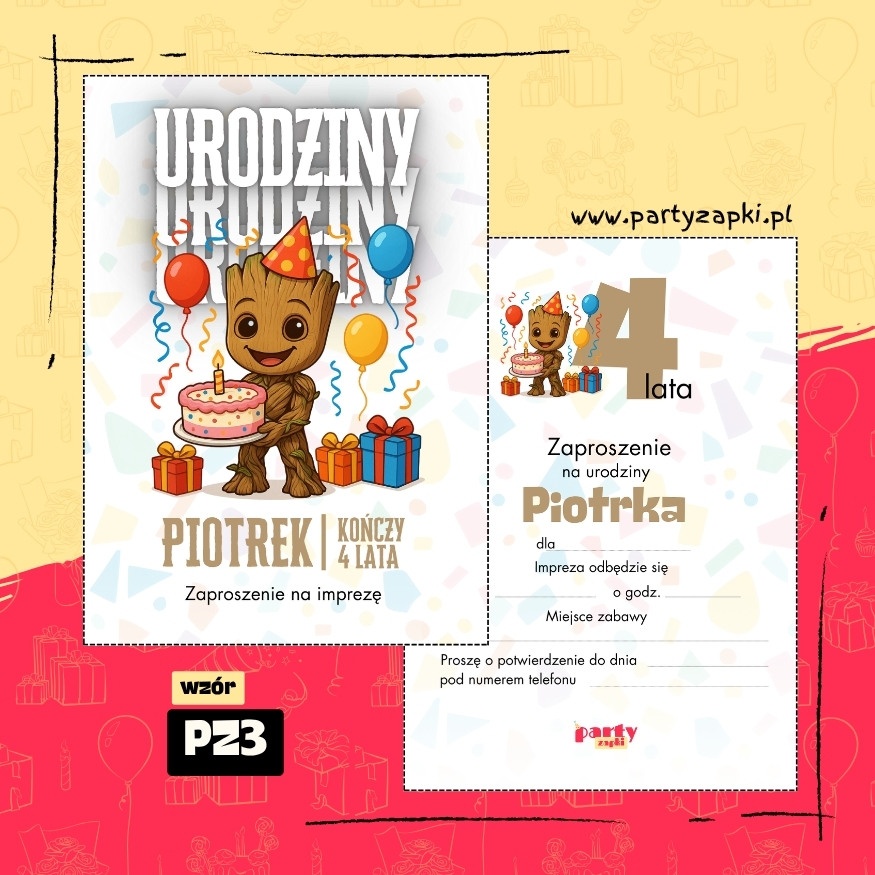 straznicy galaktyki zaproszenie na urodziny 04 pz3