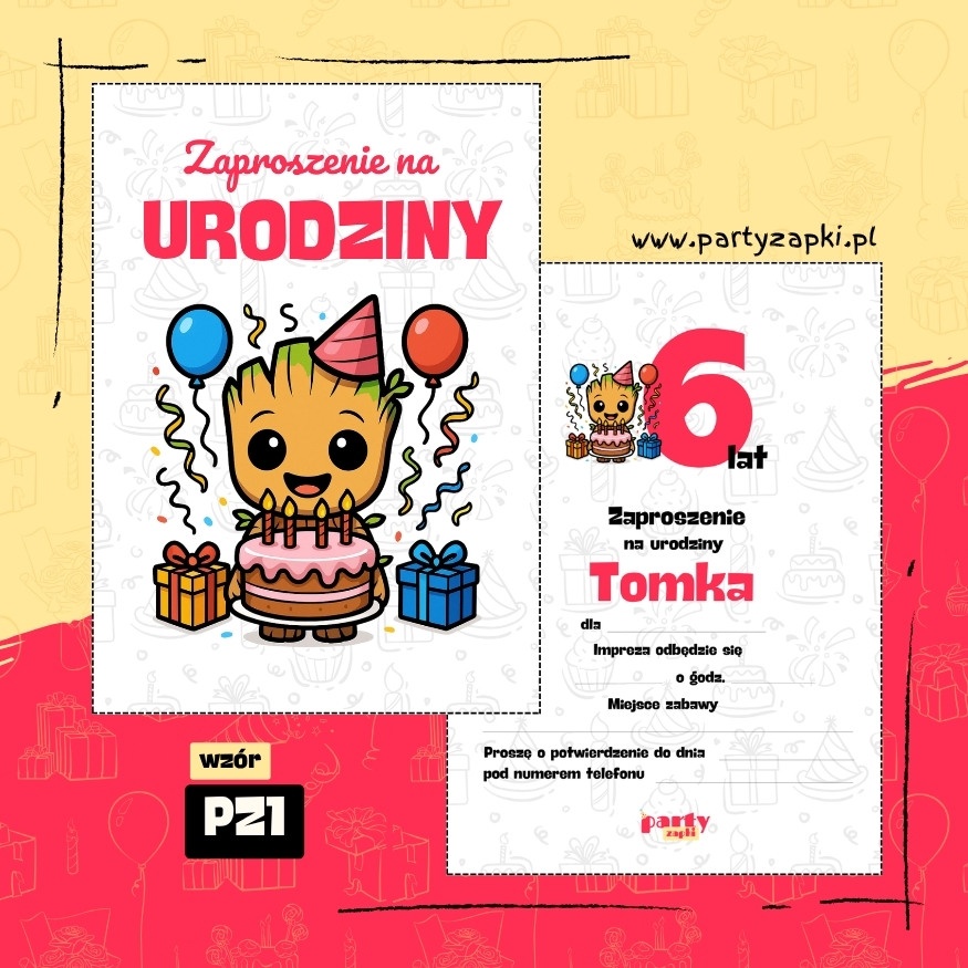 straznicy galaktyki zaproszenie na urodziny 05 pz1