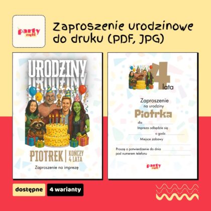 groot straznicy galaktyki zaproszenie na urodziny partyzapki 02