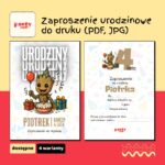 groot straznicy galaktyki zaproszenie na urodziny partyzapki 03