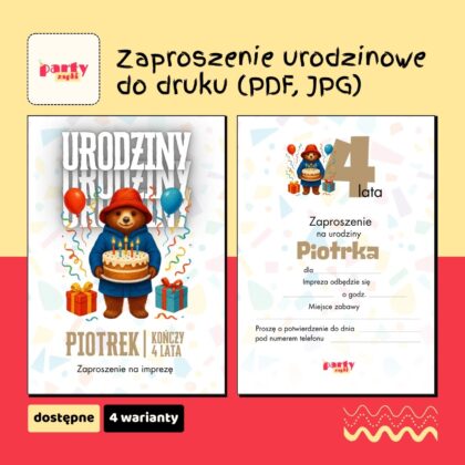 paddington zaproszenie na urodziny partyzapki 01