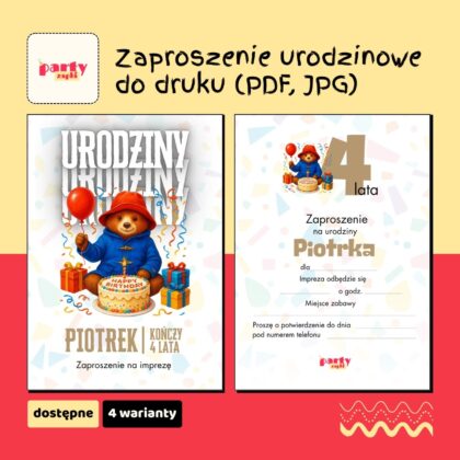 paddington zaproszenie na urodziny partyzapki 03