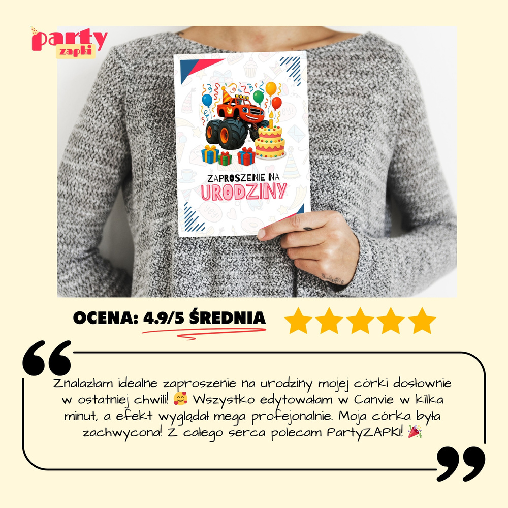 blaze i mega maszyny zaproszenie partyzapki 01 5