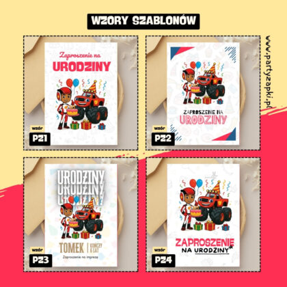 blaze i mega maszyny zaproszenie partyzapki 02 2