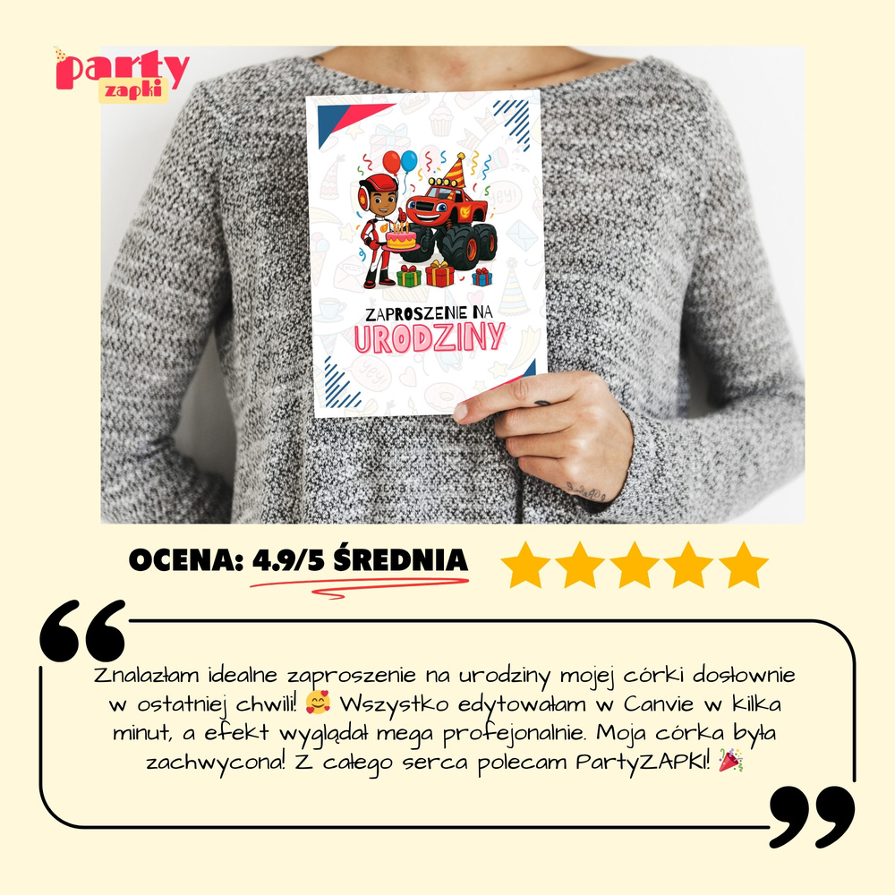 blaze i mega maszyny zaproszenie partyzapki 02 5