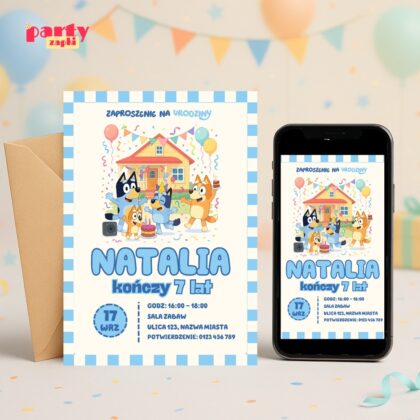 bluey 08 zaproszenie na urodziny partyzapki 1