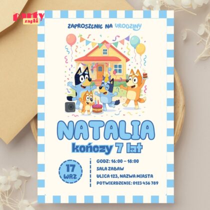 bluey 08 zaproszenie na urodziny partyzapki 2