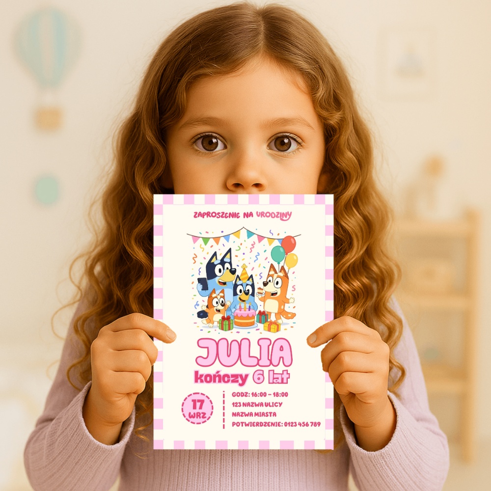 bluey 11 zaproszenie na urodziny partyzapki 3