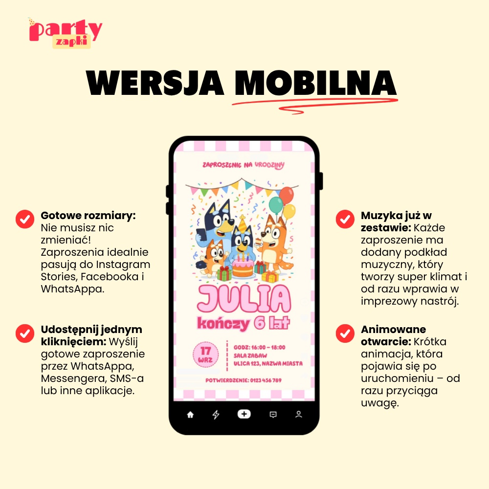 bluey 11 zaproszenie na urodziny partyzapki 4