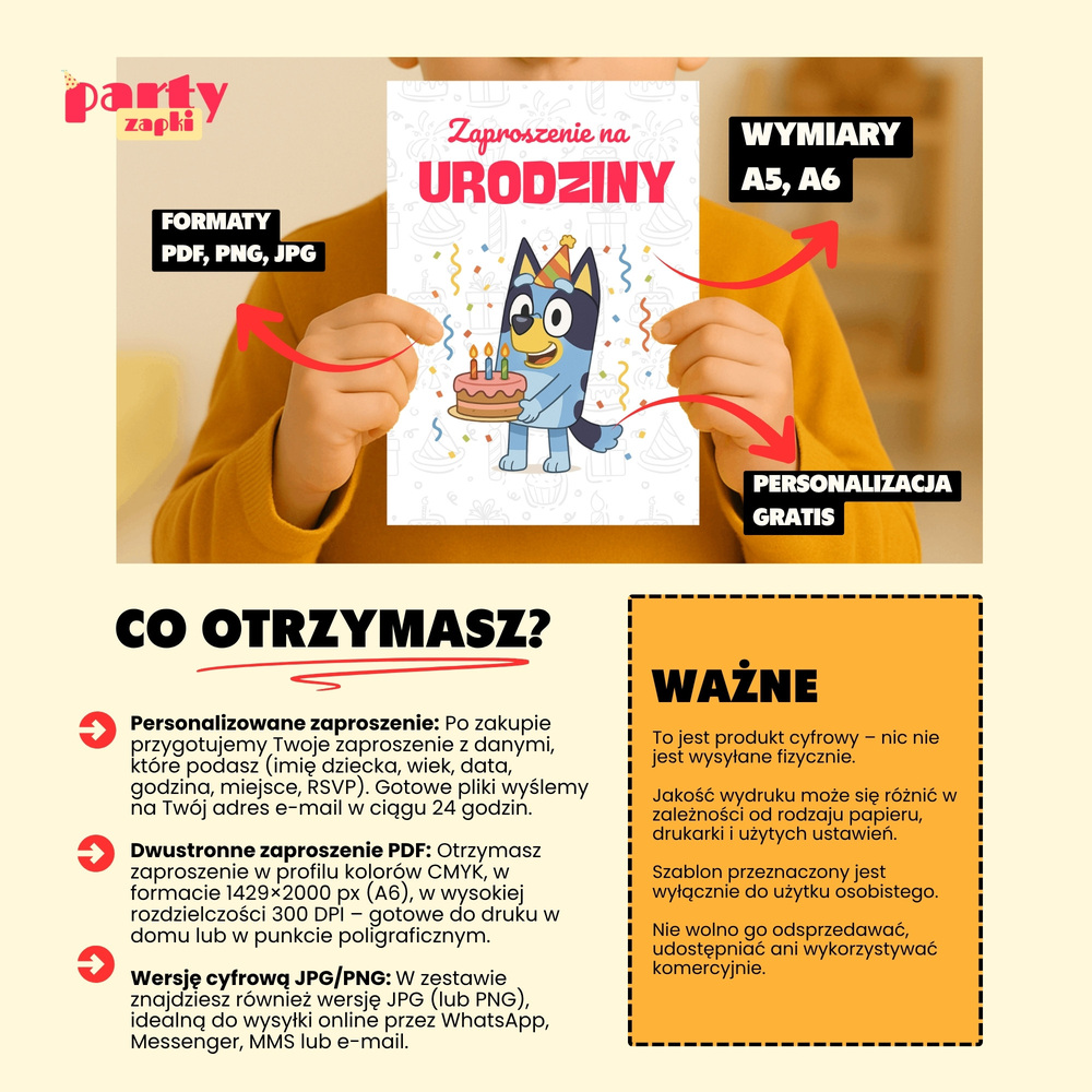 bluey zaproszenie partyzapki 05 4