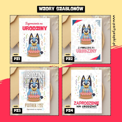 bluey zaproszenie partyzapki 07 2