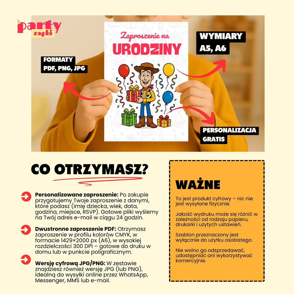 chudy toy story zaproszenie partyzapki 06 4