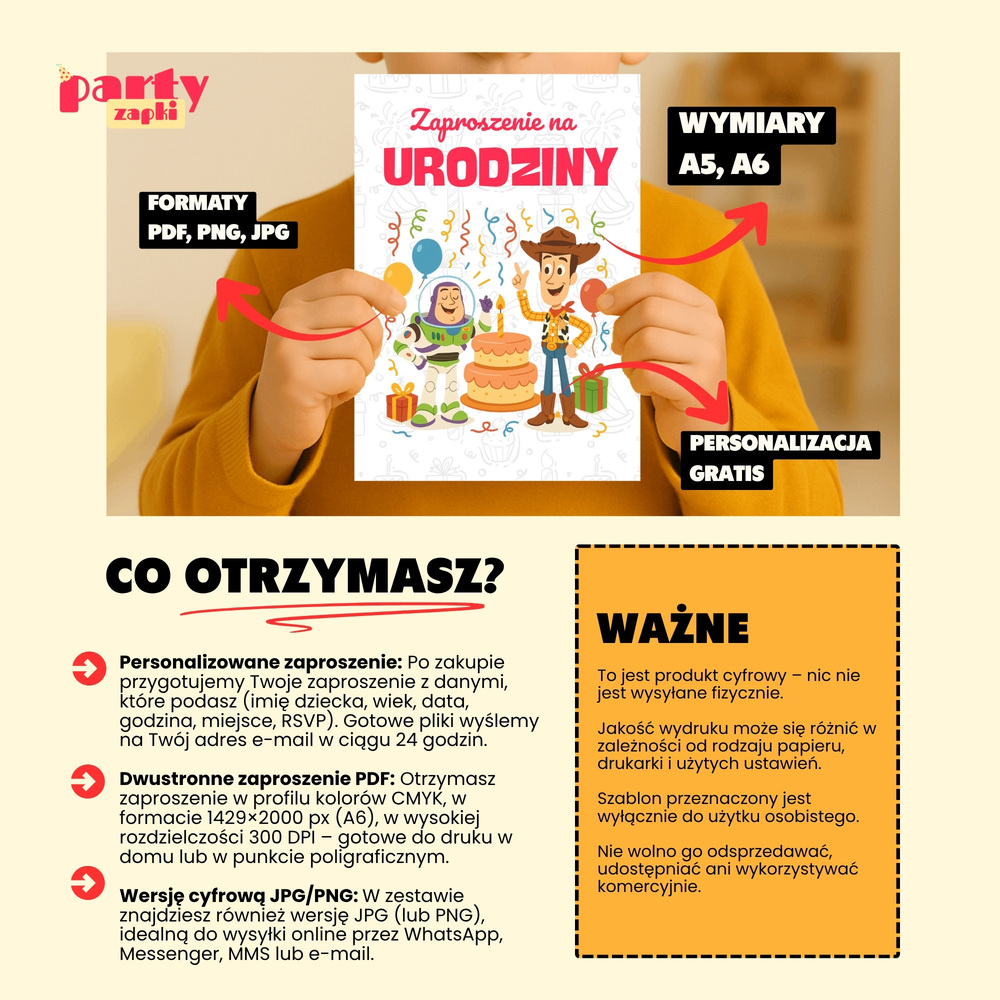 chudy toy story zaproszenie partyzapki 07 4