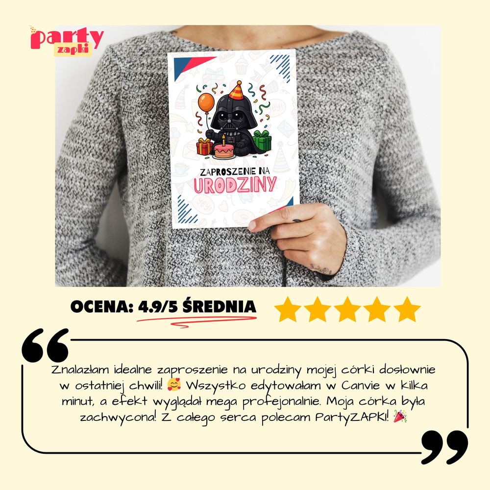 darth vader gwiezdne wojny zaproszenie partyzapki 03 5