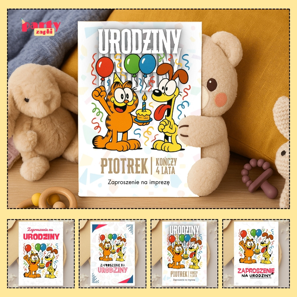 garfield zaproszenie partyzapki 03 1