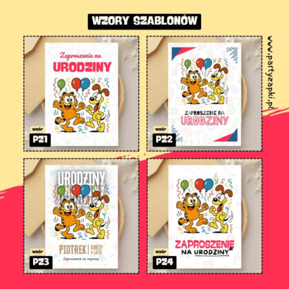 garfield zaproszenie partyzapki 04 2