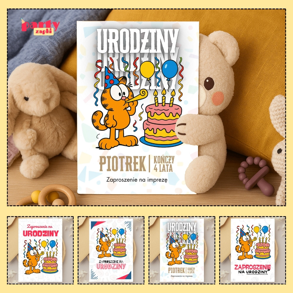 garfield zaproszenie partyzapki 06 1