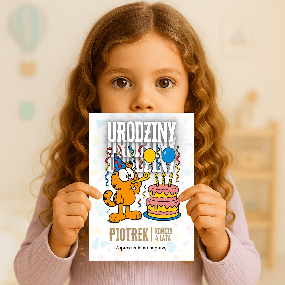 garfield zaproszenie partyzapki 06 3