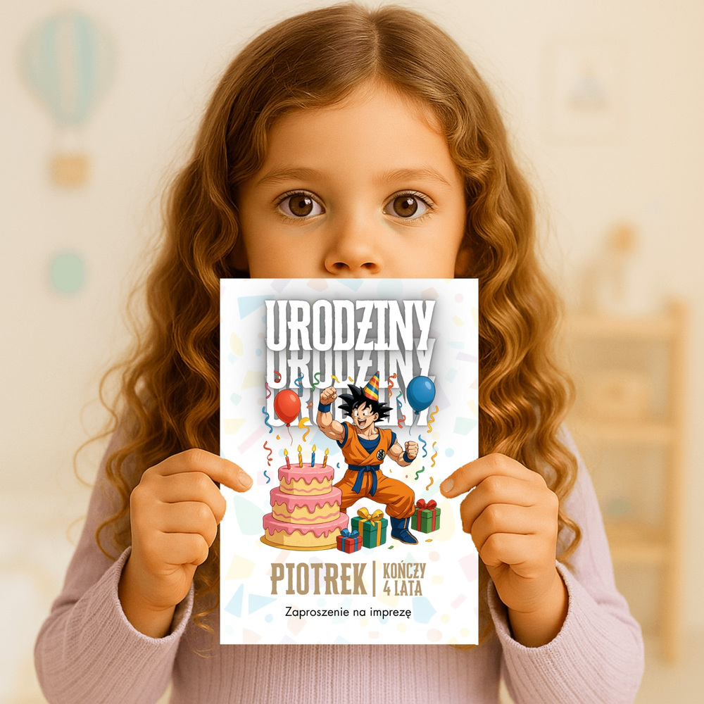 goku dragon ball zaproszenie partyzapki 01 3