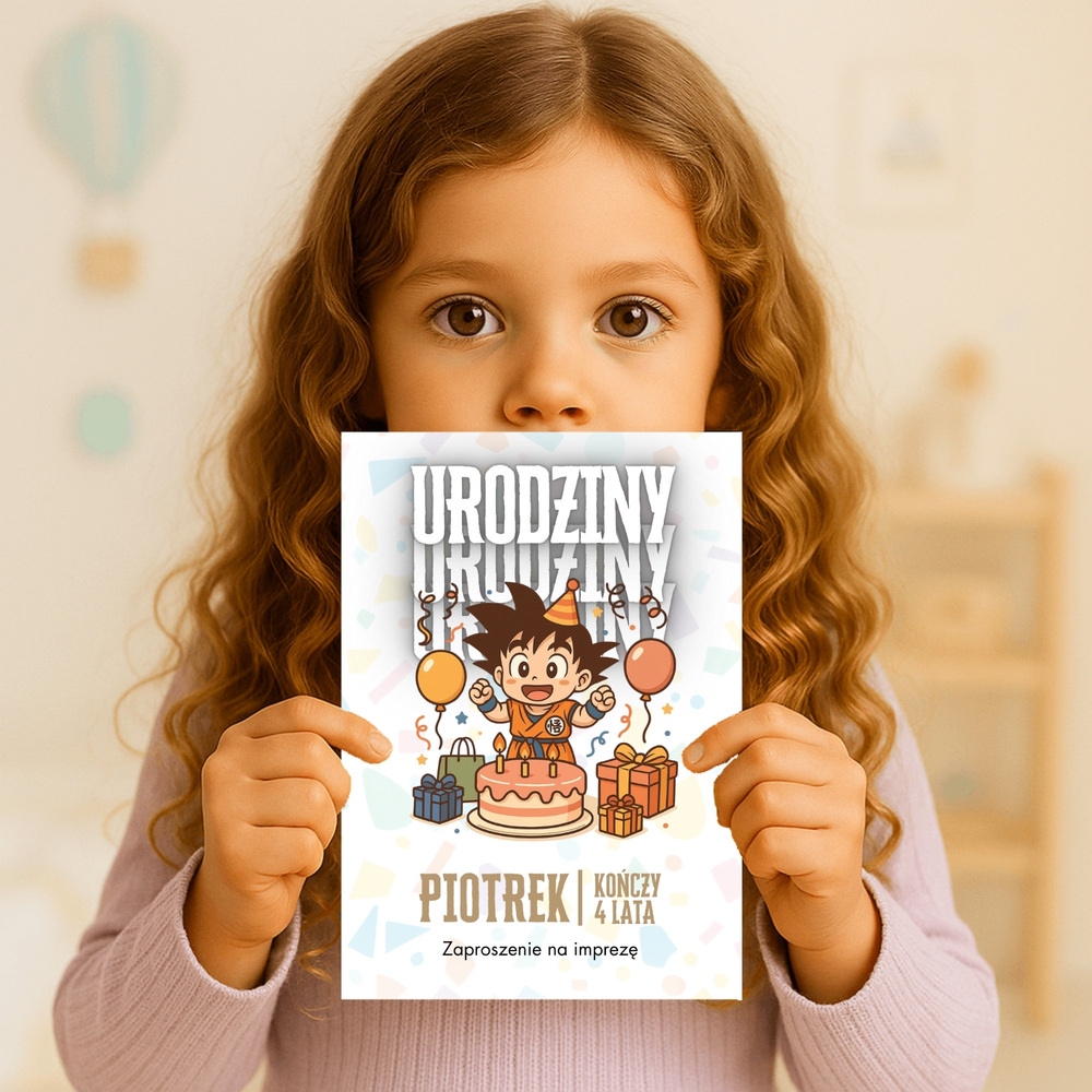 goku dragon ball zaproszenie partyzapki 02 3