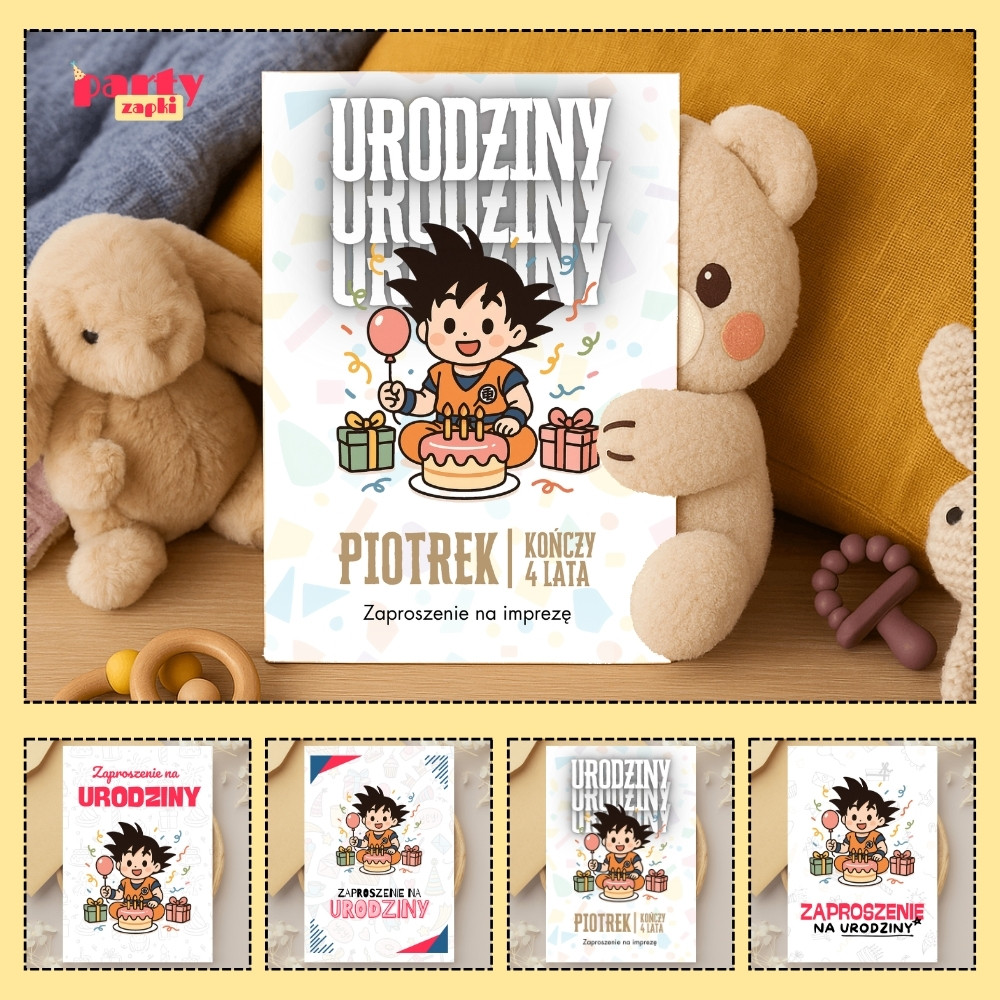 goku dragon ball zaproszenie partyzapki 04 1