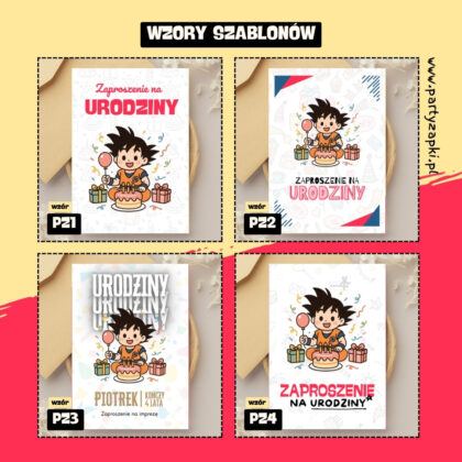 goku dragon ball zaproszenie partyzapki 04 2