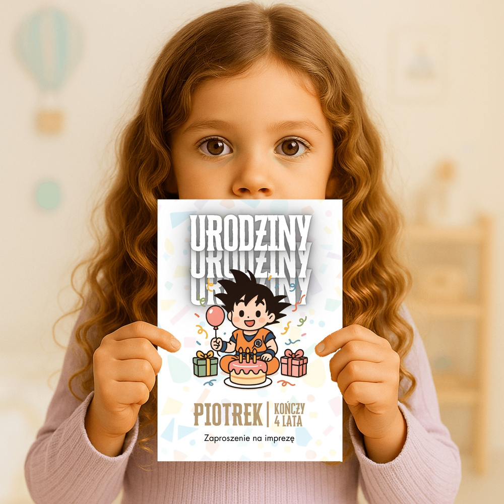 goku dragon ball zaproszenie partyzapki 04 3