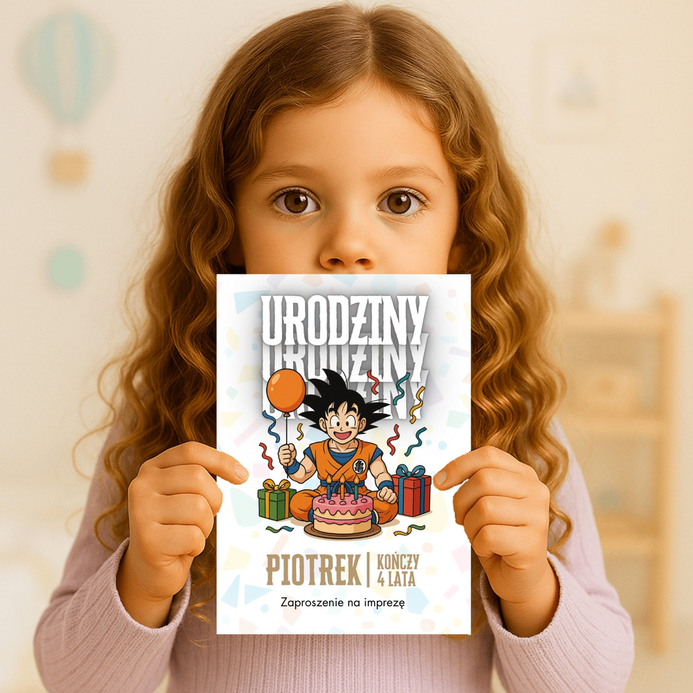 goku dragon ball zaproszenie partyzapki 05 3