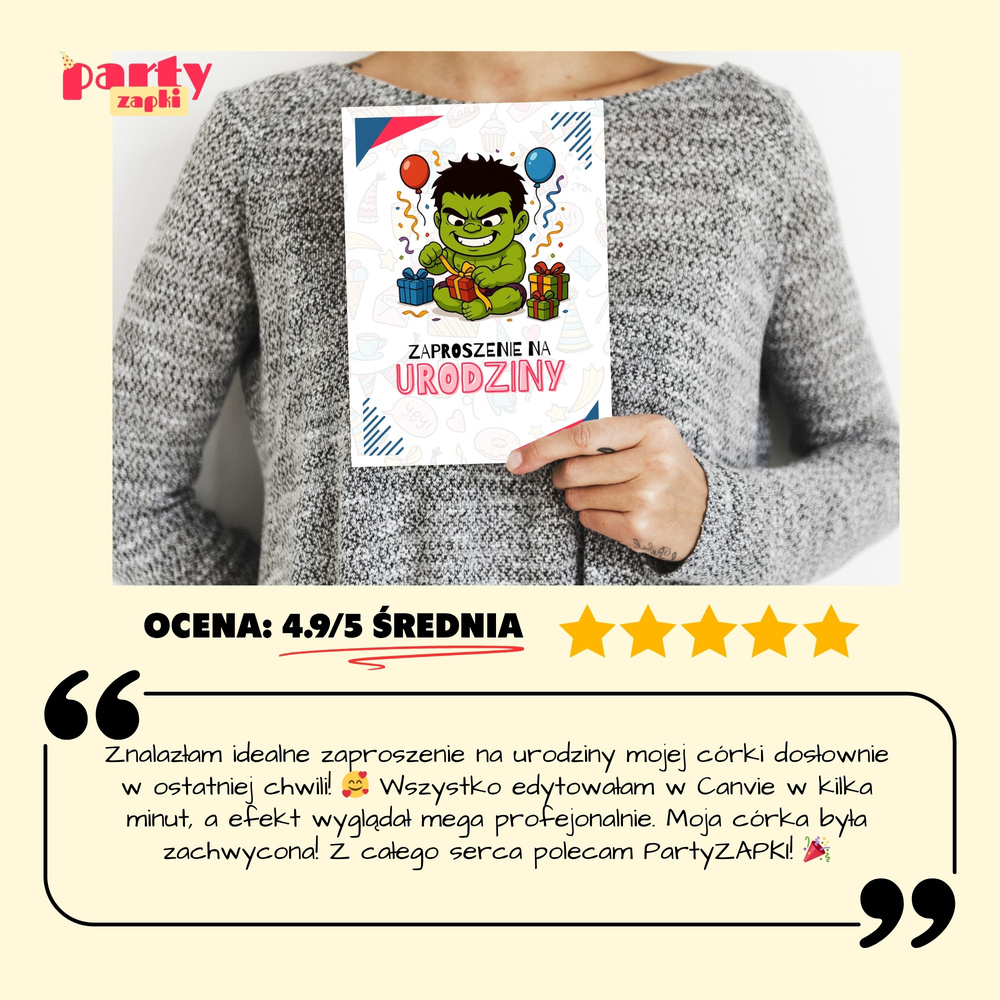 hulk zaproszenie partyzapki 06 5