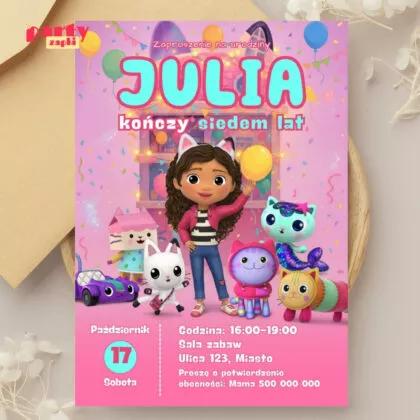 koci domek gabi 05 zaproszenie na urodziny partyzapki 2