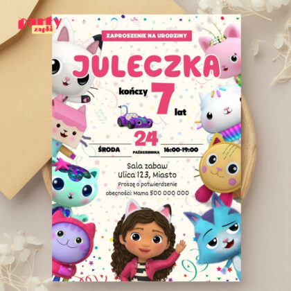 koci domek gabi 06 zaproszenie na urodziny partyzapki 2