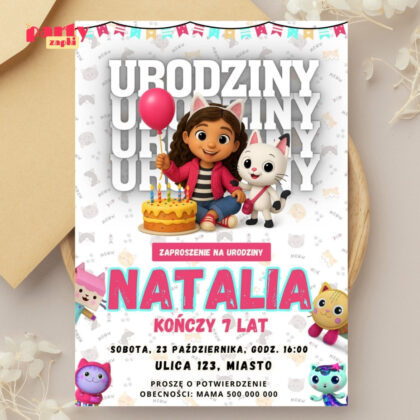 koci domek gabi 07 zaproszenie na urodziny partyzapki 2