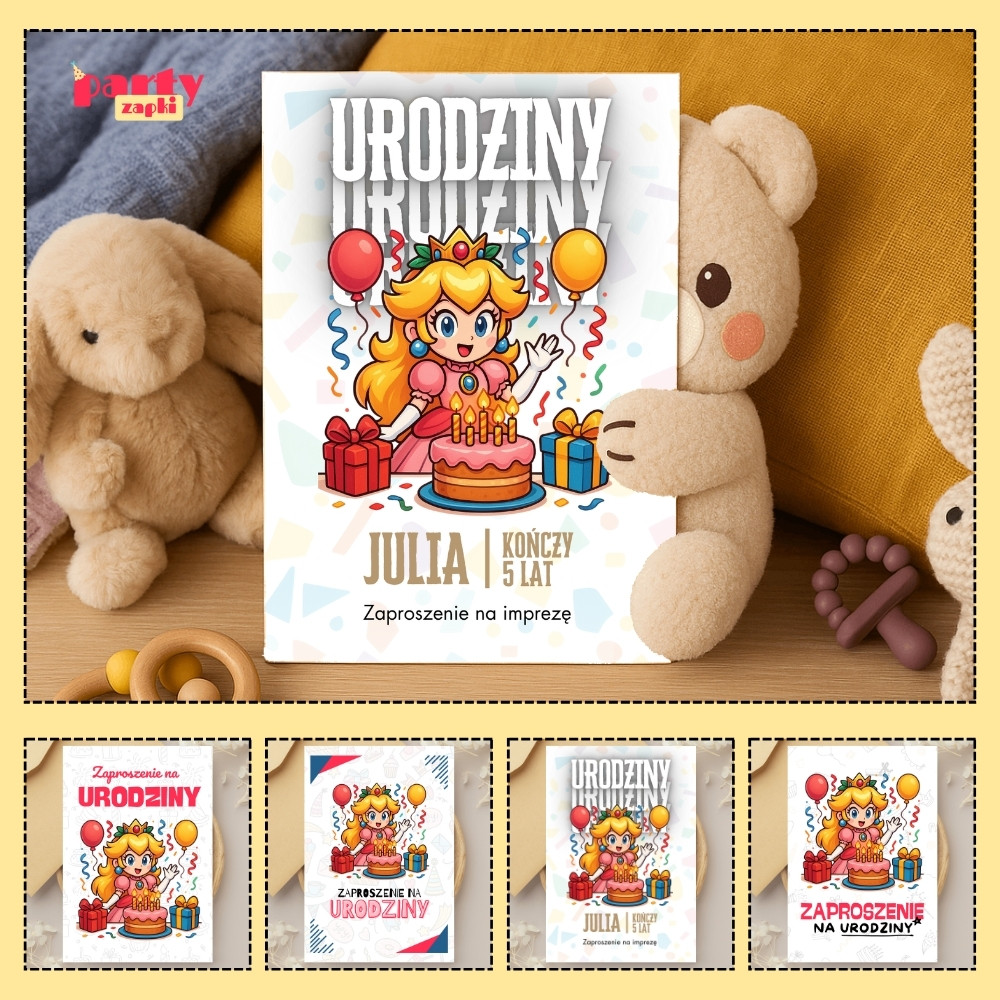 ksiezniczka peach zaproszenie partyzapki 01 1