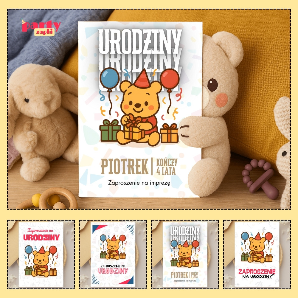kubus puchatek zaproszenie partyzapki 08 1