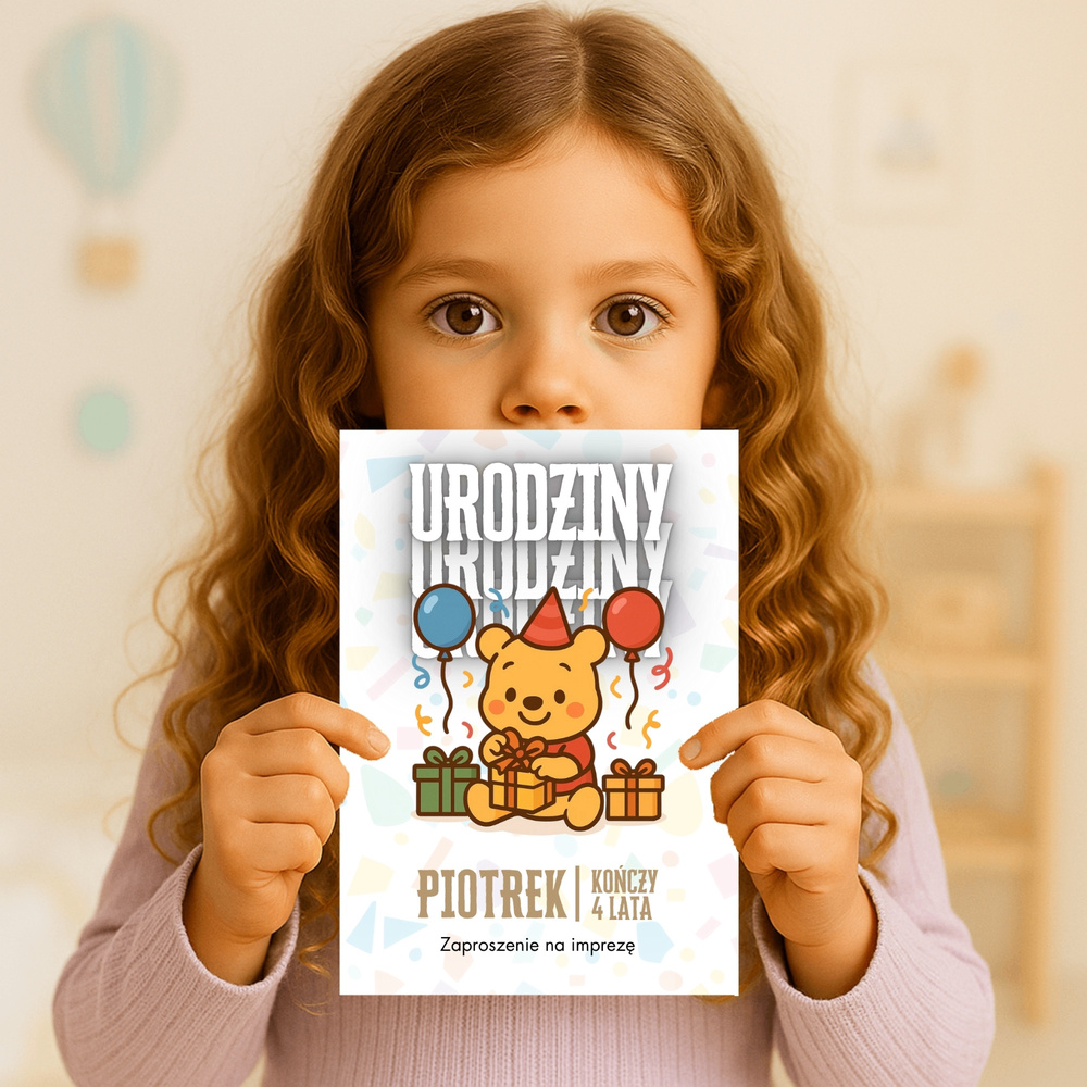 kubus puchatek zaproszenie partyzapki 08 3