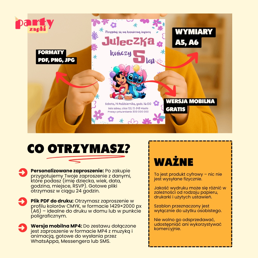 lilo stich 07 zaproszenie na urodziny partyzapki 5