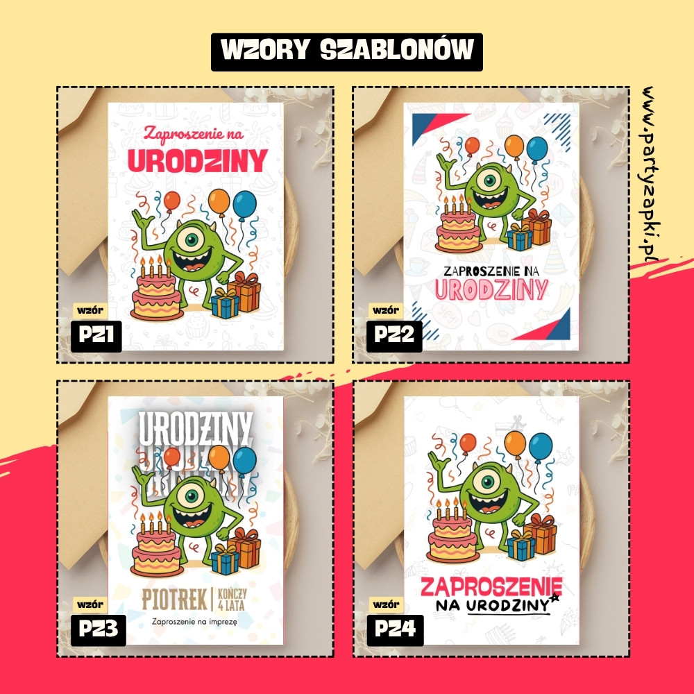 mike wazowski potwory i spolka zaproszenie partyzapki 02 2