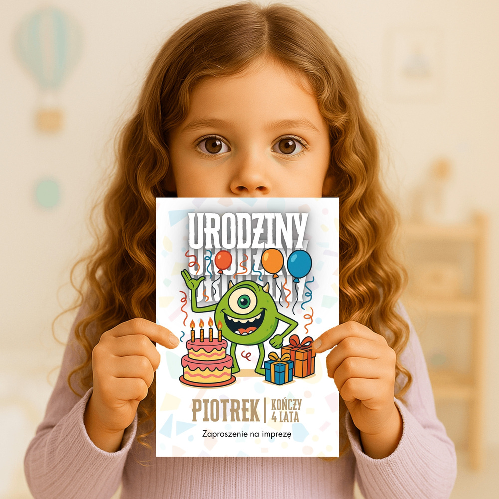 mike wazowski potwory i spolka zaproszenie partyzapki 02 3