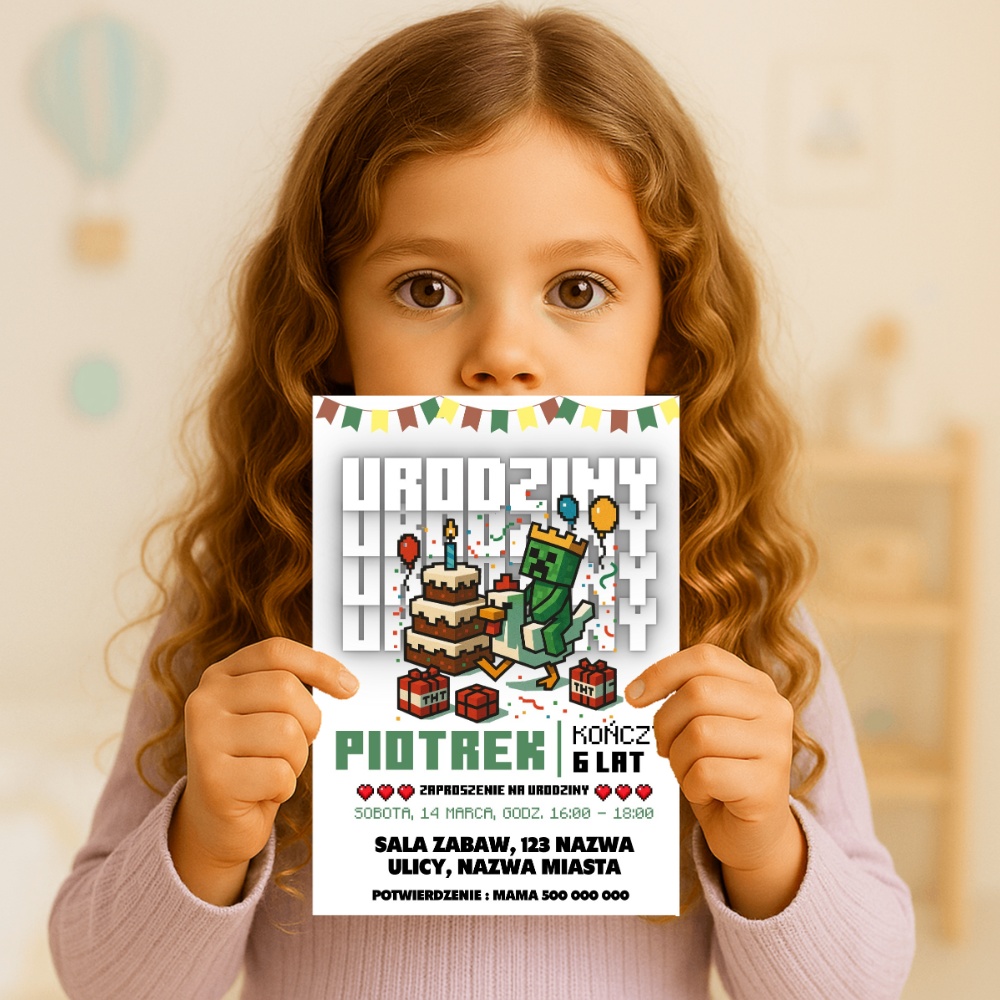 minecraft 08 zaproszenie na urodziny partyzapki 3
