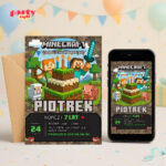 minecraft 09 zaproszenie na urodziny partyzapki
